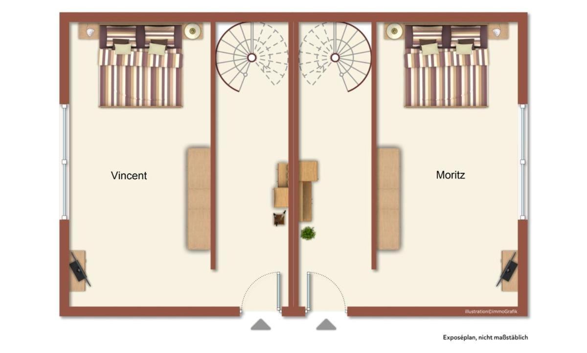 Haus Vier Freunde, Vincent Apartment รอสต็อค ภายนอก รูปภาพ